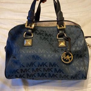 Navy Michael Kors Satchel Purse